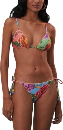 Farm Rio Farm Rio Flower Scarves Tie Side Bikini Top