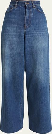 Chloé Wide Leg Denim Trousers
