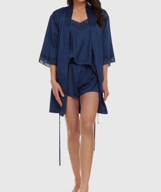 Flora Nikrooz Womens Sabrina Travel Set In Blue