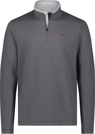 Ben Sherman Textured Knit Quarter Zip Pullover in Dark Grey at Nordstrom, Size Xx-Large