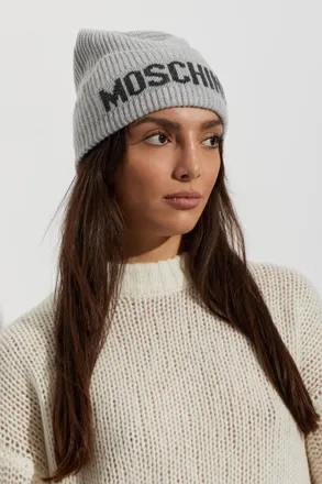 Moschino Cap With Logo, Unisex, Grey