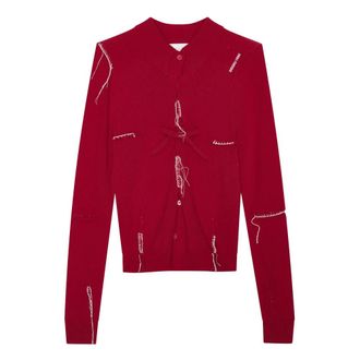 Shushu/Tong Cardigans, female, Red, Size: 2XS Slim Knit Top