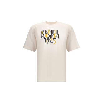 Fendi White Cotton Mens T-Shirt