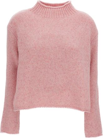 Lisa Yang Pink Nariel Cashmere Mock-Neck Sweater