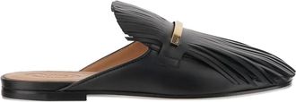 Tod's Leren muiltjes met franje - Zwart