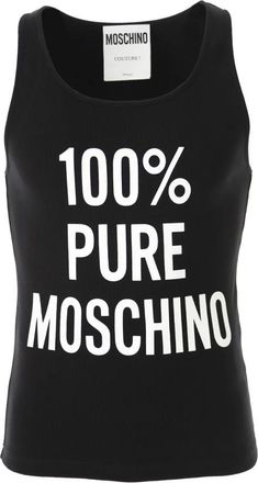 Moschino Geribbelde Tanktop in Zwart - Heren - Tops zonder mouwen - Zwart - M - Katoen - Tops