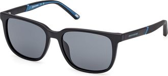Skechers SE00156 Polarized 02D Mens Sunglasses Black Size 56