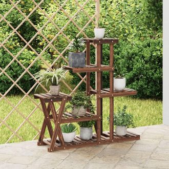 vidaXL Vidaxl - Soporte Para Flores Madera Maciza De Abeto 95x25x96 Cm