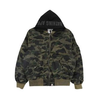 A Bathing Ape Zip-throughs, male, Green, Size: XL 1st Camo Shark Ma-1 Bomber Jacket