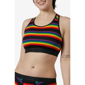 TomboyX Racerback Soft Bra in Stripe Unbound at Nordstrom, Size X-Small