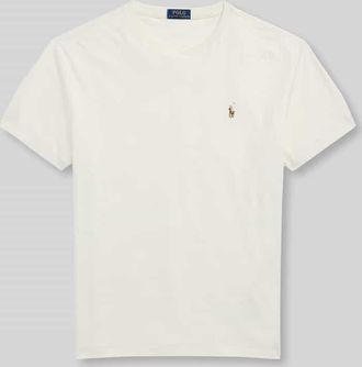 Polo Ralph Lauren Regular Fit T-Shirt aus reiner Baumwolle in Offwhite, Gr&ouml;&szlig;e XXL