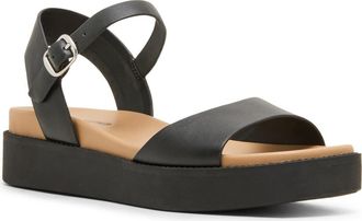 Blondo Rifkin Ankle Strap Sandal in Black Leather at Nordstrom, Size 5.5