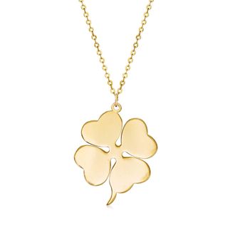 Ross-Simons Italian 14kt Yellow Gold 4-Leaf Clover Pendant Necklace