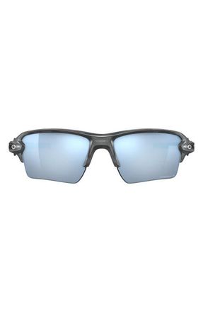 Oakley Flak 2.0 XL 59mm Prizm Polarized Wrap Sunglasses in Matte Black Camo/Deep Water at Nordstrom