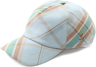 Vivienne Westwood Cappello da baseball a quadri anni 2020 - Blu
