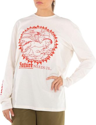 Stella McCartney Logo Printed Long-Sleeve T-Shirt, Size XX-Small