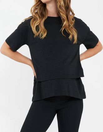 Ripe Claud Nursing Tee In Black