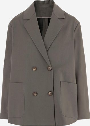 F.it Zweireihige Jacke aus Stretch-Baumwolle