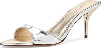Schutz Elodie Womens Sandals Silver : 10.5 M, Leather