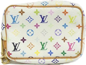 Louis Vuitton White Coated Canvas Pouch (Pre-Owned)