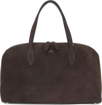 Toteme Borsa tote Day media in pelle scamosciata - Marrone