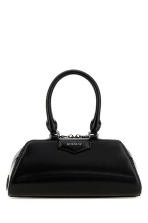 Givenchy Black Leather Mini Antigona East West Handbag
