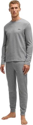 HUGO BOSS Joggingbroek voor heren van wafelbreisel (Grijs)