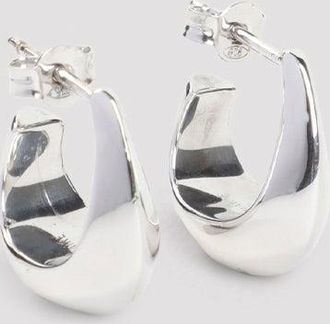 Christophe Lemaire gebogen mini-drop oorbellen