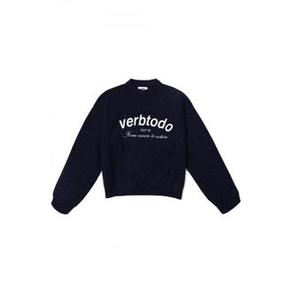 VERB TO DO Kvtd OV Jersey - Dames - Ronde hals truien - Zwart - M - Katoen - Truien & Vesten
