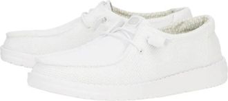 Hey Dude Womens Wendy Stretch Mesh Slip-On Shoe In White
