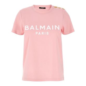 Balmain T-Shirts, female, Pink, XS, T-Shirts