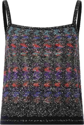 Missoni Gestreepte Pailletten Top voor Stijlvolle Statements - Dames - Tops zonder mouwen - Veelkleurig - XS - Pailletten - Tops