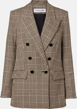 Veronica Beard Rhys Houndstooth double-breasted blazer