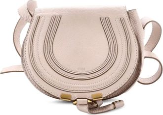 Chlo&eacute; Marcie Leather Mini crossbody bag - Beige