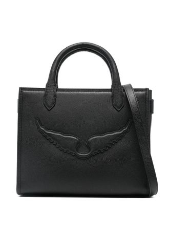 Zadig&Voltaire XS Angel wings-appliqu&eacute; tote bag - Black