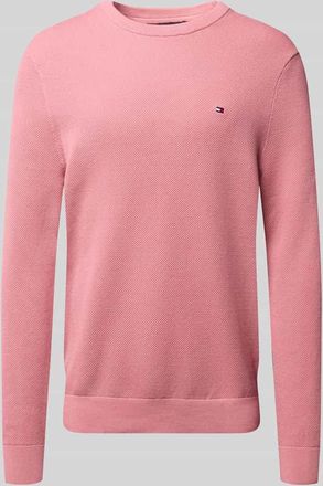 Tommy Hilfiger Regular Fit Strickpullover aus reiner Baumwolle in Altrosa, Größe XXL