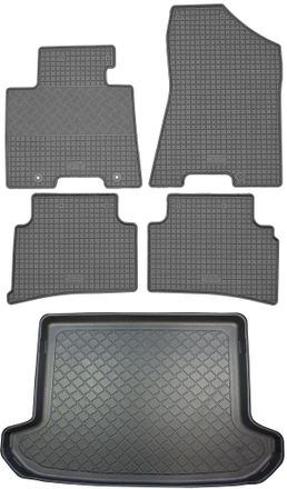 OEM Kia Sportage Iv Suv (5 Puertas) Desde Enero De 2016. Juego De Alfombrillas De Goma Para Coche + Alfombrilla Para Maletero