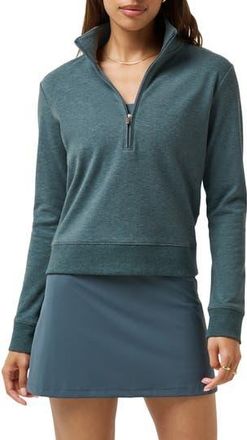 Travis Mathew Cloud Half Zip Pullover in Heather Dark Slate at Nordstrom Rack, Size X-Large
