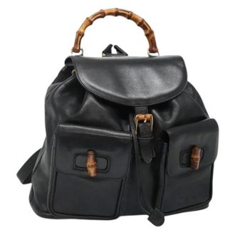 Gucci Pre-owned Backpacks, female, Black, Size: ONE SIZE Pre-owned Vintage Backpack