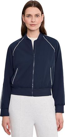 Travis Mathew Opening Shot Bomber Womens Jacket Navy Blazer : 2XL, Elastane/Polyester