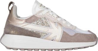 Kaotiko Glam Champagne Sneakers voor vrouwen - Dames - Sneakers - Veelkleurig - 39 EU - Leer - Schoenen