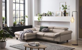 HOME AFFAIRE Ecksofa »Pilot L-Form« mit Kopfteilverstellung, wahlweise mit Bettfunktion & Bettkasten