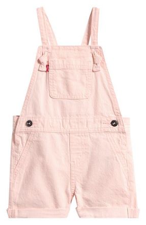 Levi's Cotton Denim Short Overalls in English Rose at Nordstrom, Size 12M