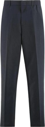 Emporio Armani Gekleurde nette broeken - Heren - Straight fit broeken - Blauw - XL - Broeken