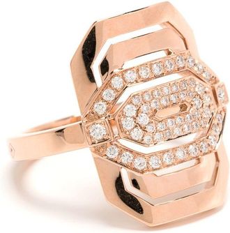 Statement 18K Rose Gold Mini My Way Diamond Ring - Womens - Diamond/18kt Rose Gold