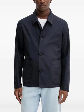 Paul Smith Shirtjack met opgestikte zak en knopen - Blauw