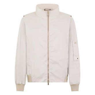 Moorer Bomber Jackets, female, Beige, Size: L Padded Jacket with Zip