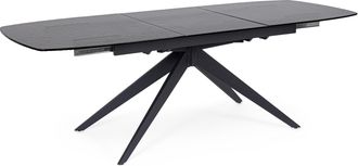 BIZZOTTO Ausziehbarer Design Esstisch Anja 180-240 x 90 cm, Schwarz