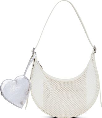 Desigual Fishnet Mesh Shoulder Bag in Light Beige at Nordstrom