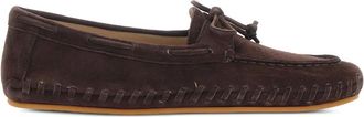 Le Monde Beryl bow-tie detail stitched loafers - Brown
